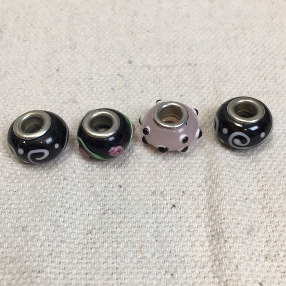 Glass Bead Charms for European charm bracelet - Picture 3 of 6